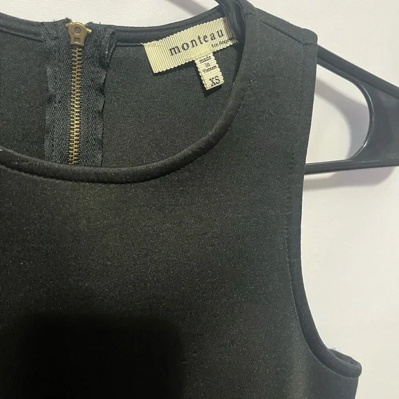 Monteau Black Peplum Top - Picture 2 of 7